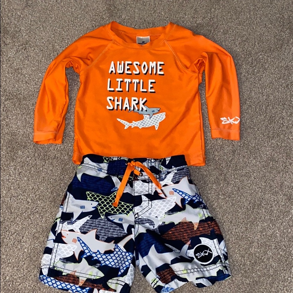 Toddler shark rashguard